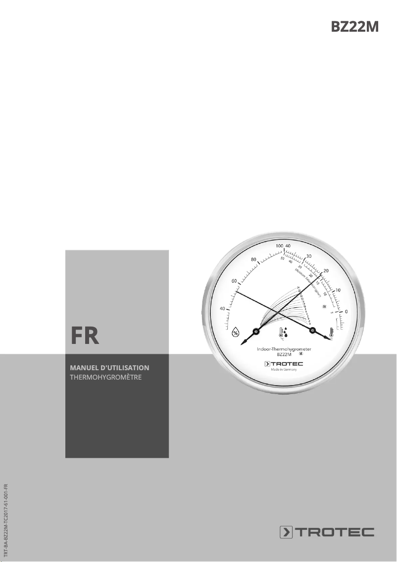 Page 1 de la notice Manuel utilisateur Trotec BZ22M