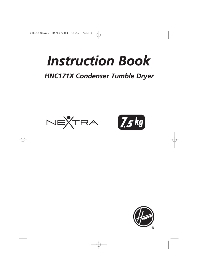 Page n°1 - Manuel utilisateur Hoover HNC 171X-SY