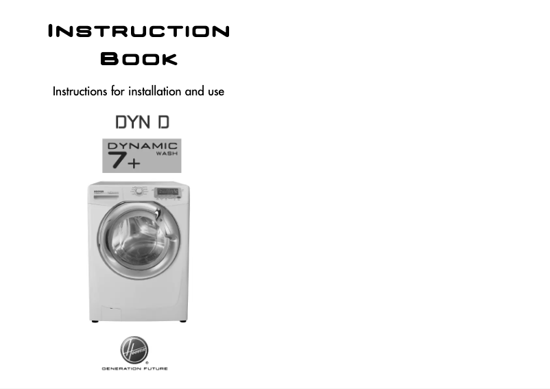 Page n°1 - Manuel utilisateur Hoover DYN 7164D1X