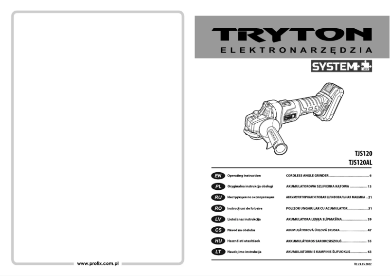 Página 1 del manual Manual de usuario Tryton TJS120