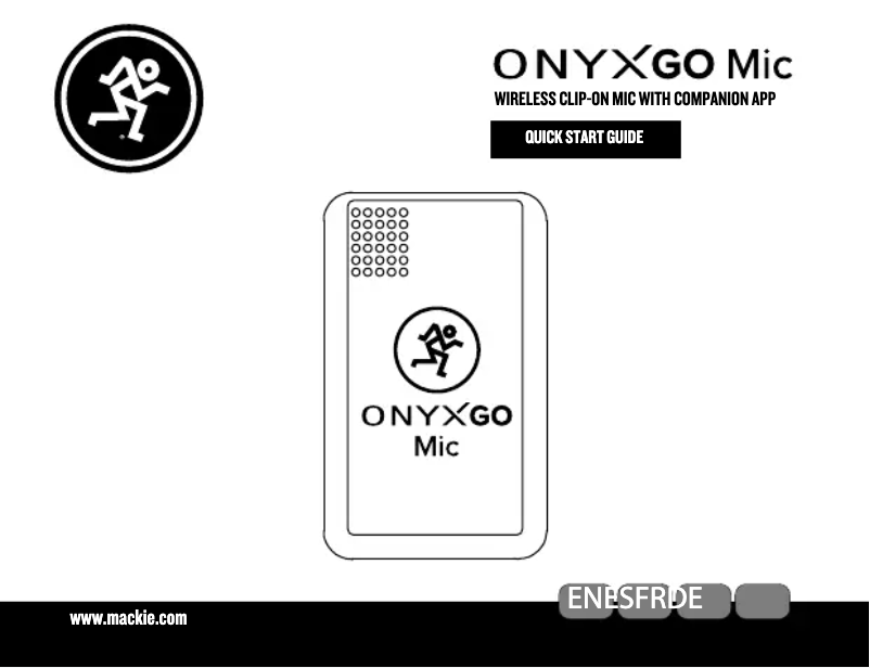Image de la première page du manuel de l'appareil OnyxGO Mic