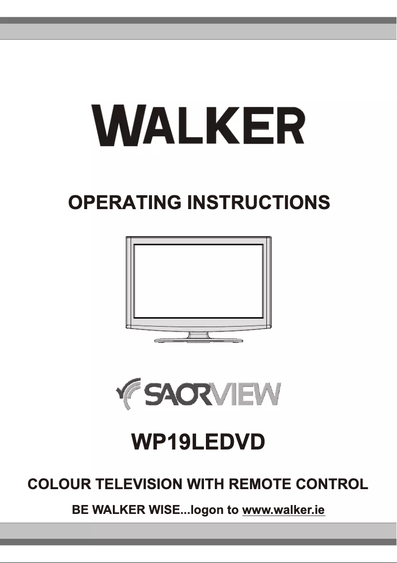 Page n°1 - Manuel utilisateur Walker WP19LEDVD