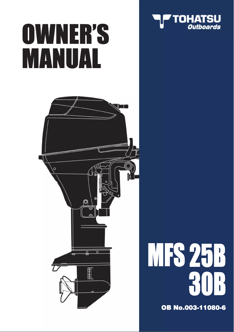 Page n°1 - Manuel utilisateur Tohatsu MFS25B