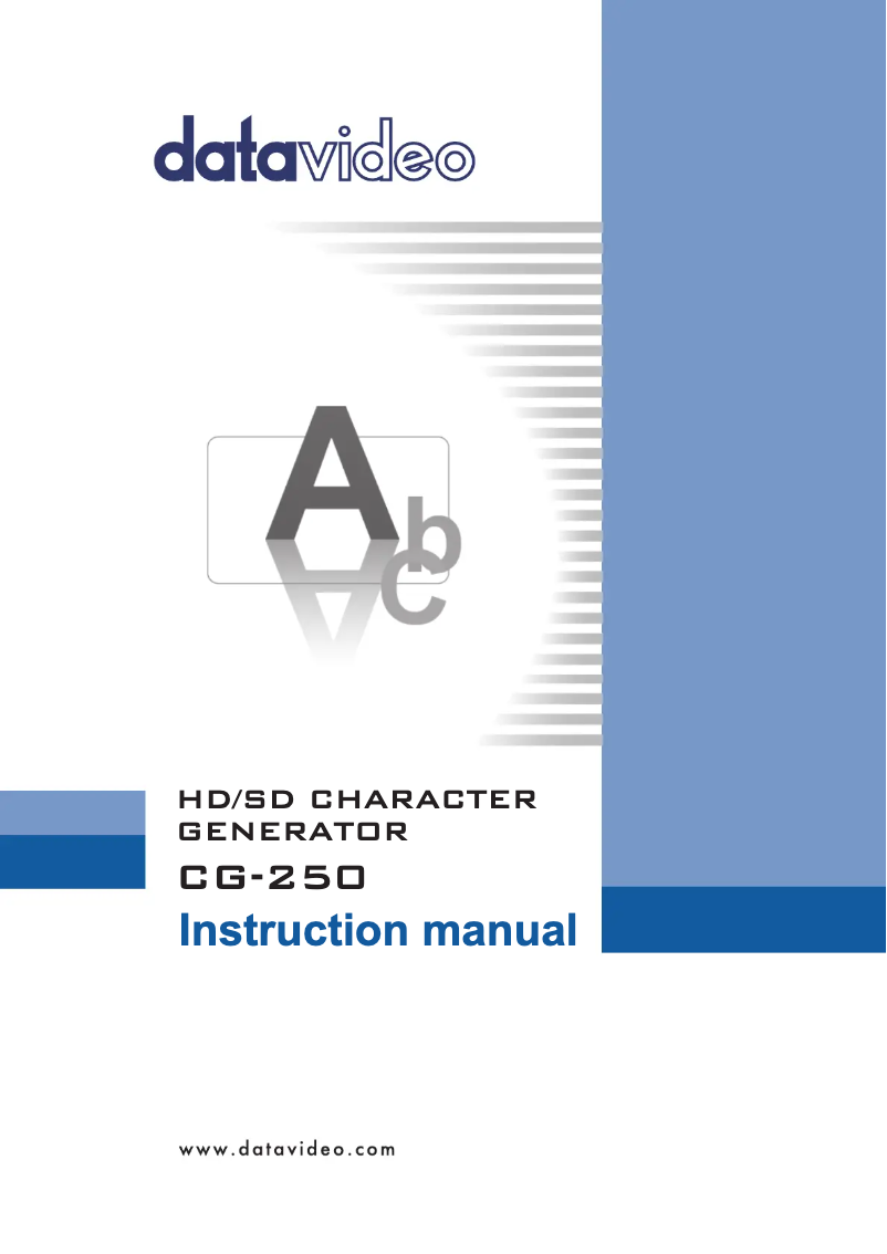 Image de la première page du manuel de l'appareil CG-250