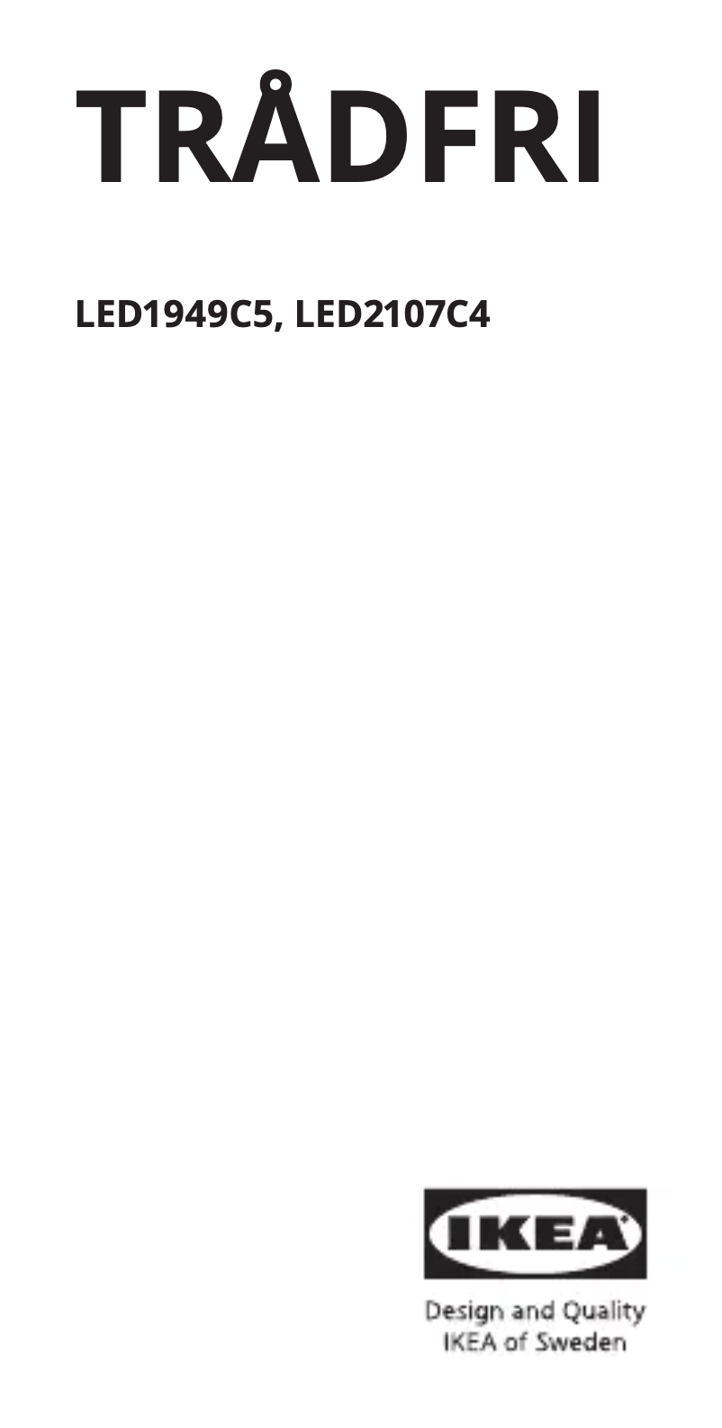 Image de la première page du manuel de l'appareil TRÅDFRI 704.897.18