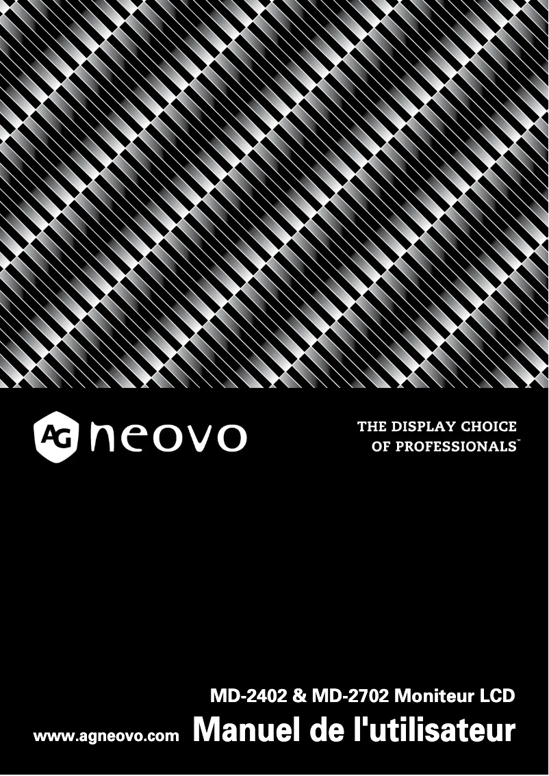 Page 1 de la notice Manuel utilisateur AG Neovo MD-2402