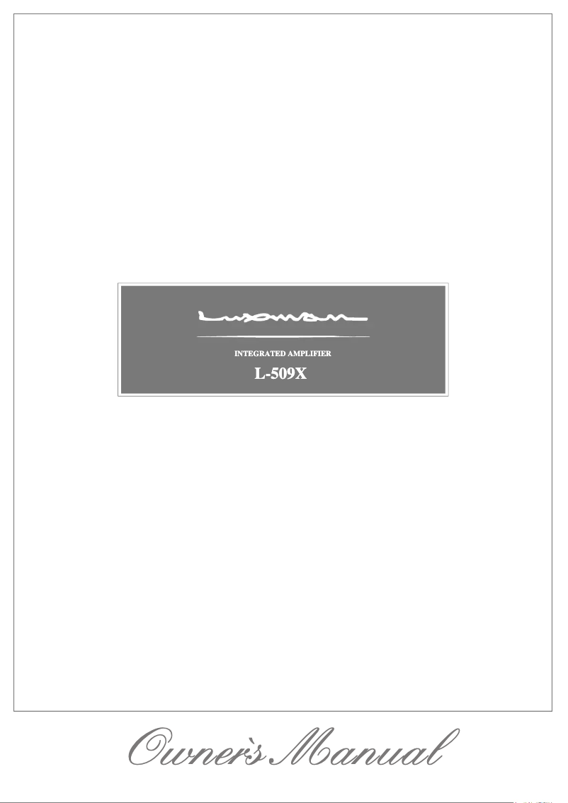Page n°1 - Manuel utilisateur Luxman L-509X