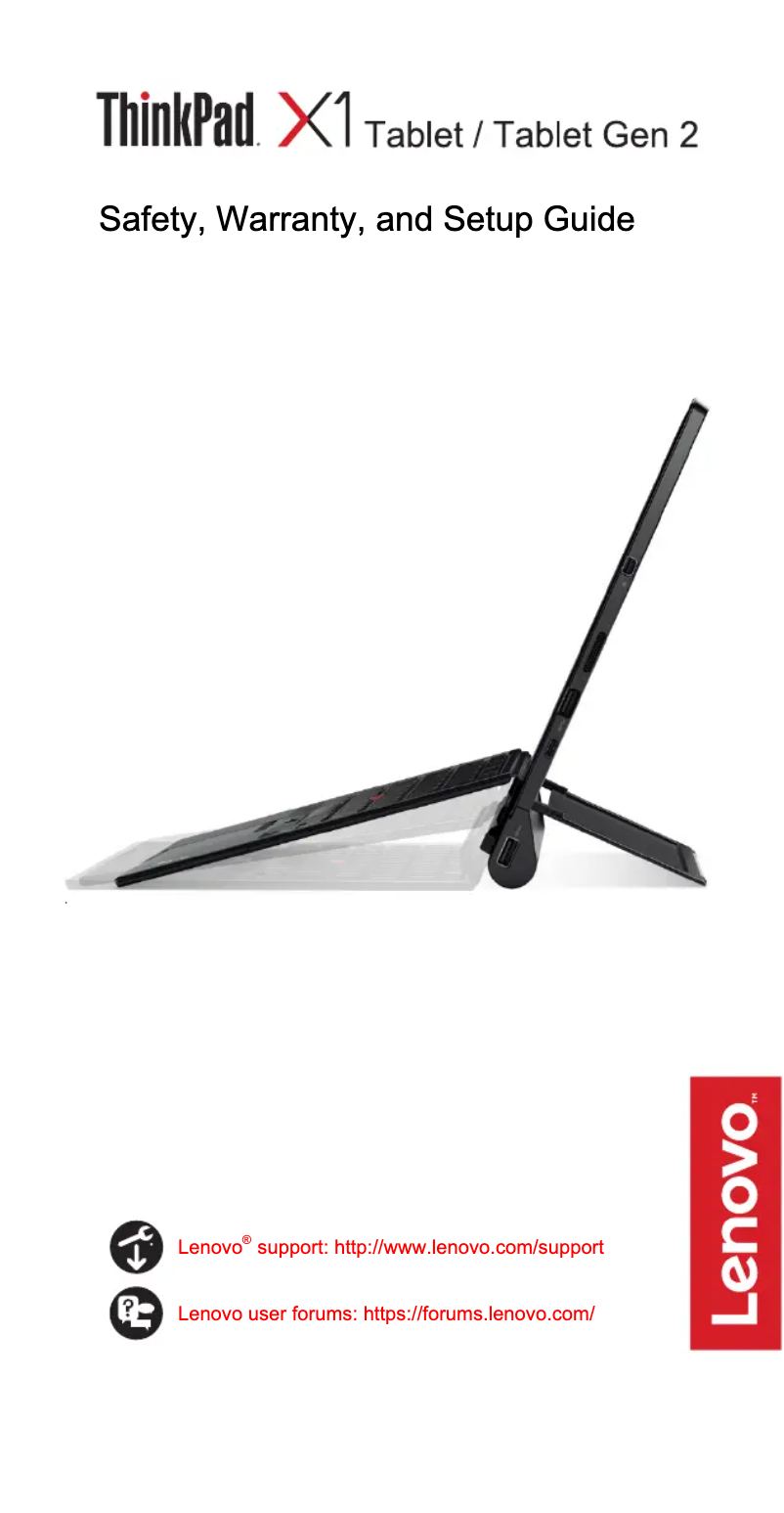 Página 1 del manual Guía de instalación Lenovo ThinkPad X1