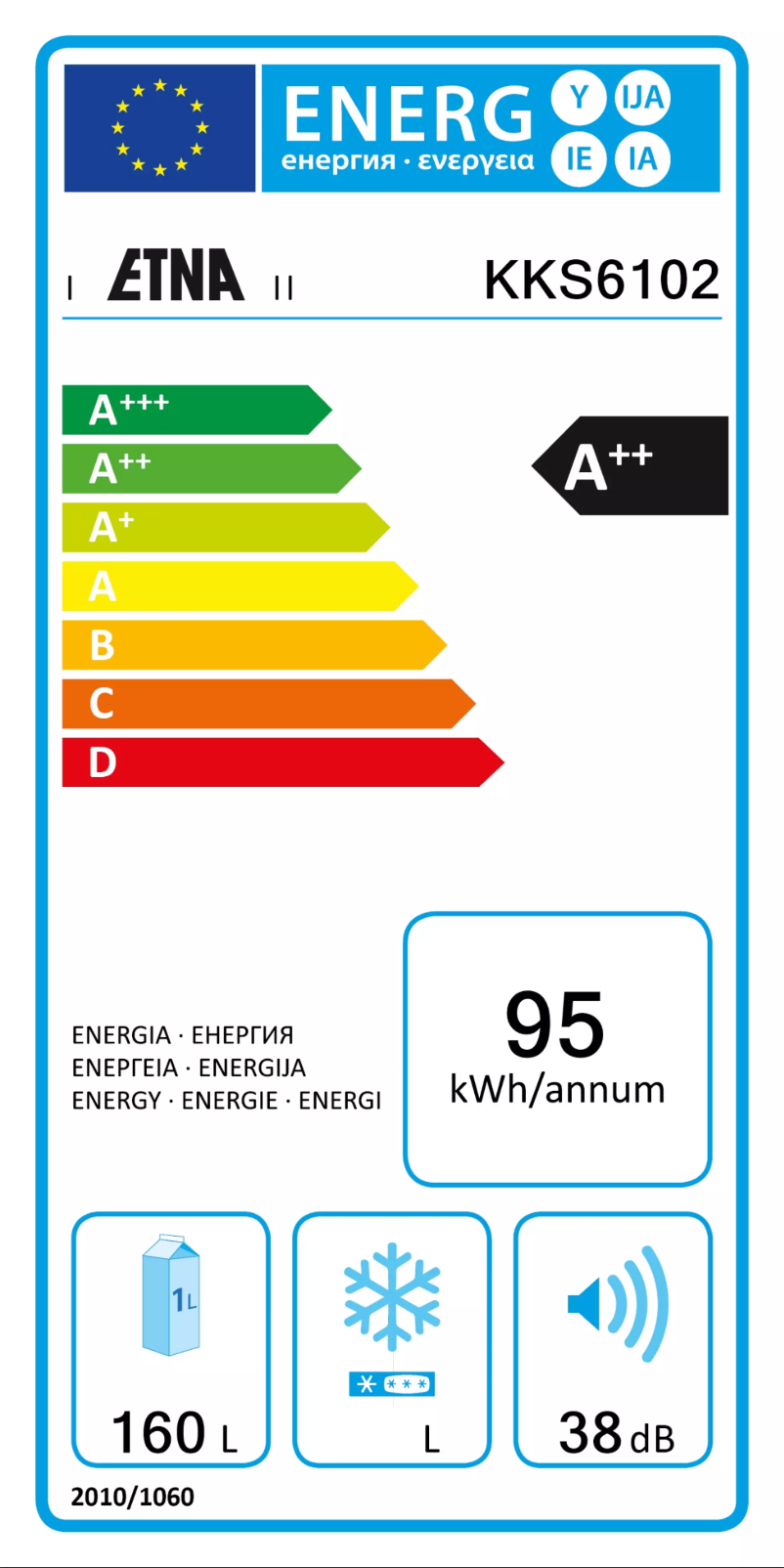 Page n°1 - Label énergétique Etna KKS6102