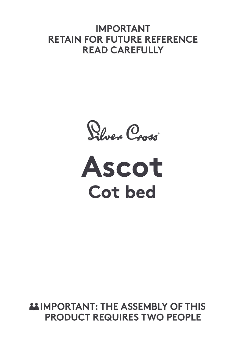 Image de la première page du manuel de l'appareil Ascot Cot Bed