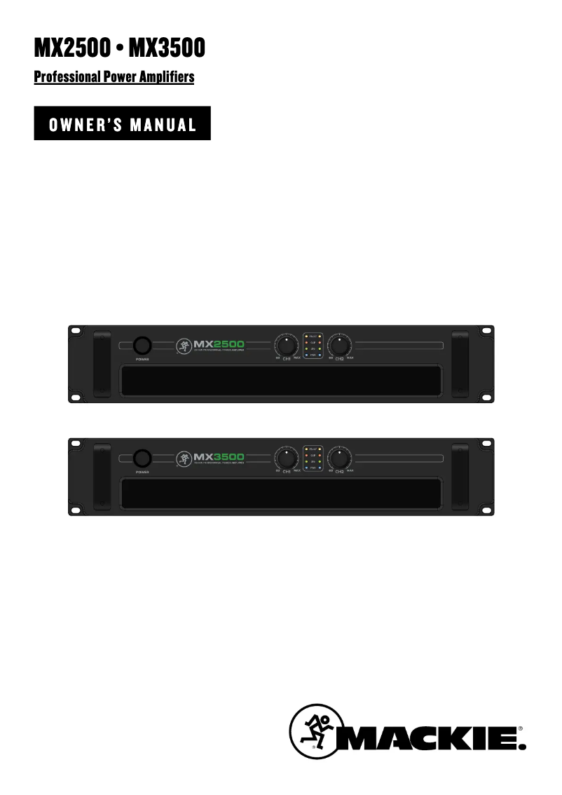 Page 1 of the manual User Manual Mackie MX2500