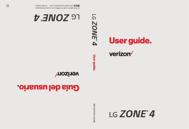 Page n°1 - Manuel utilisateur LG Zone 4