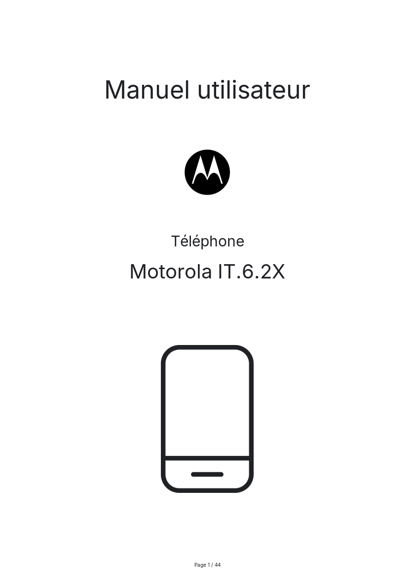 Image de la première page du manuel de l'appareil IT.6.2X