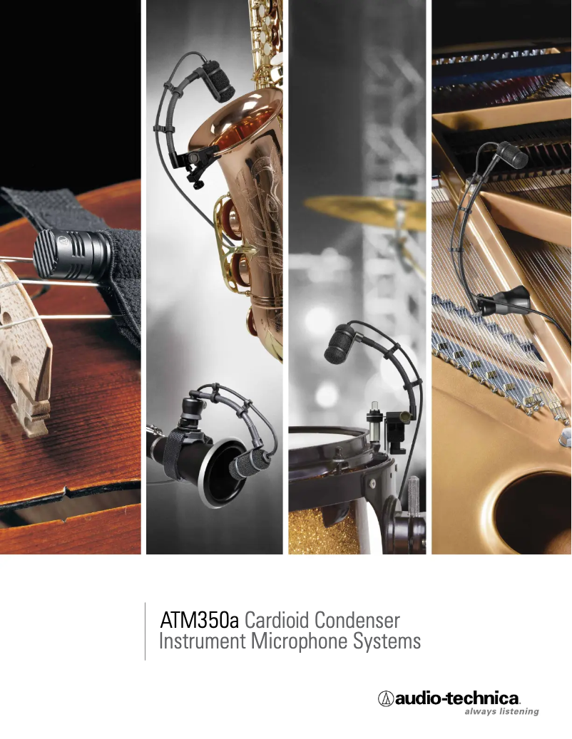 Page 1 de la notice Fiche technique Audio-Technica ATM350W