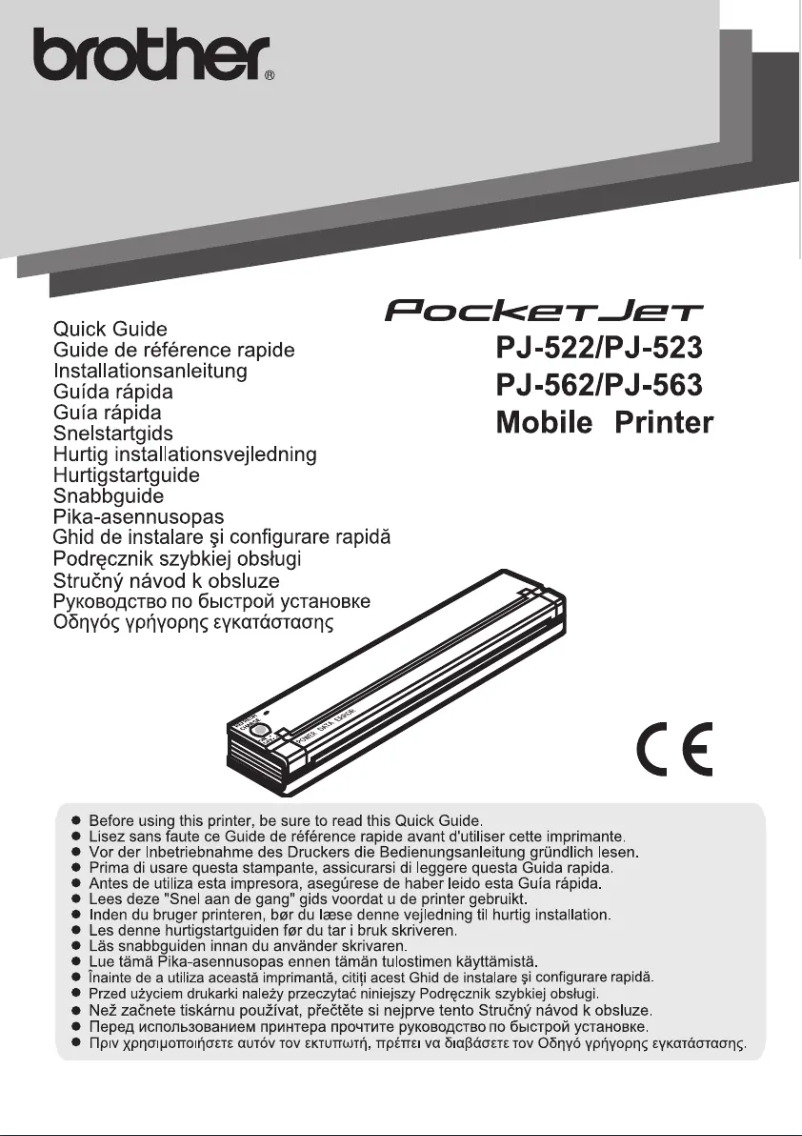 Page n°1 - Manuel utilisateur Brother PocketJet PJ-562