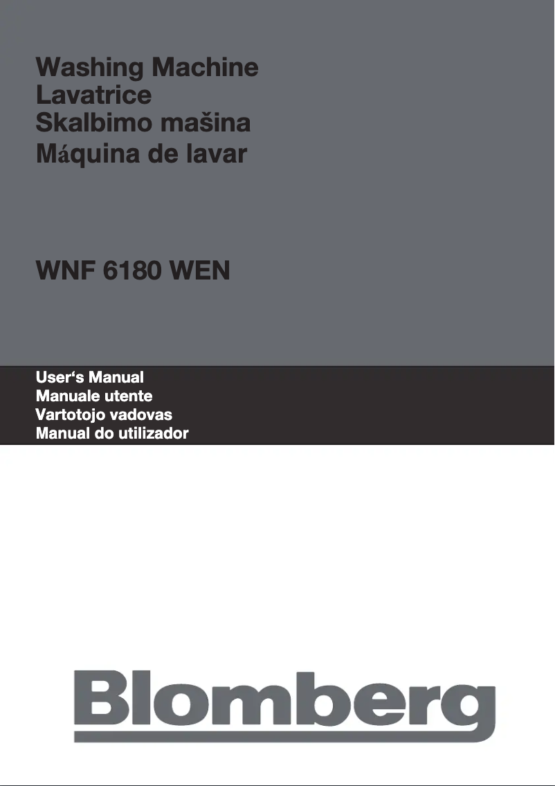 Page n°1 - Manuel utilisateur Blomberg WNF 6180 WEN