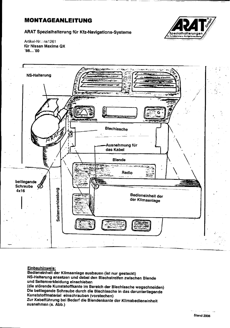 Image de la première page du manuel de l'appareil NS1261