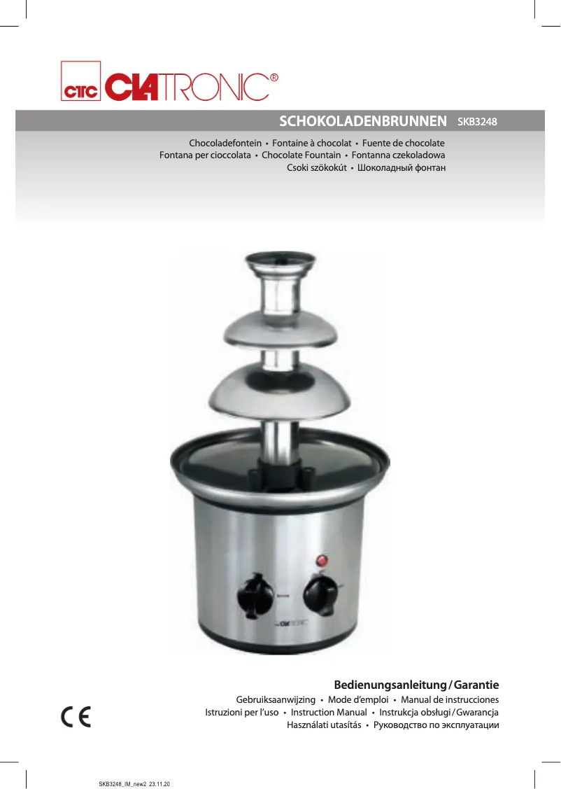 Page 1 de la notice Manuel utilisateur Clatronic SKB 3248