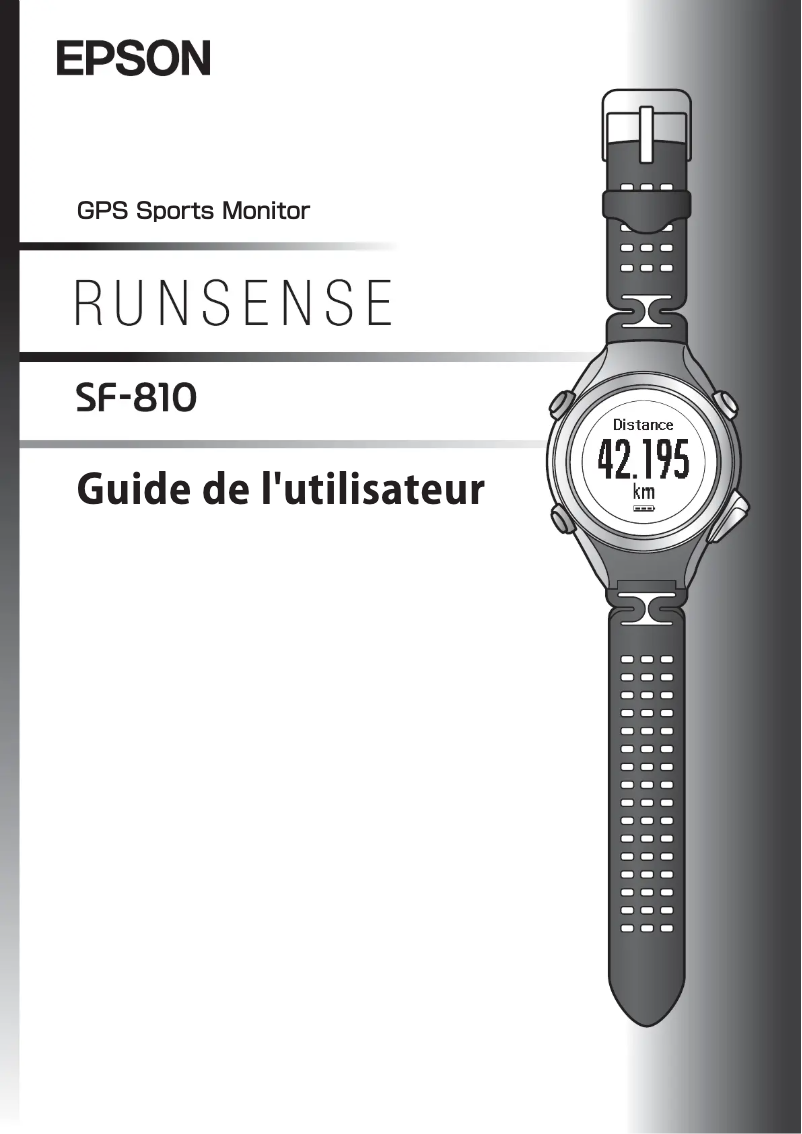 Image de la première page du manuel de l'appareil Runsense SF-810