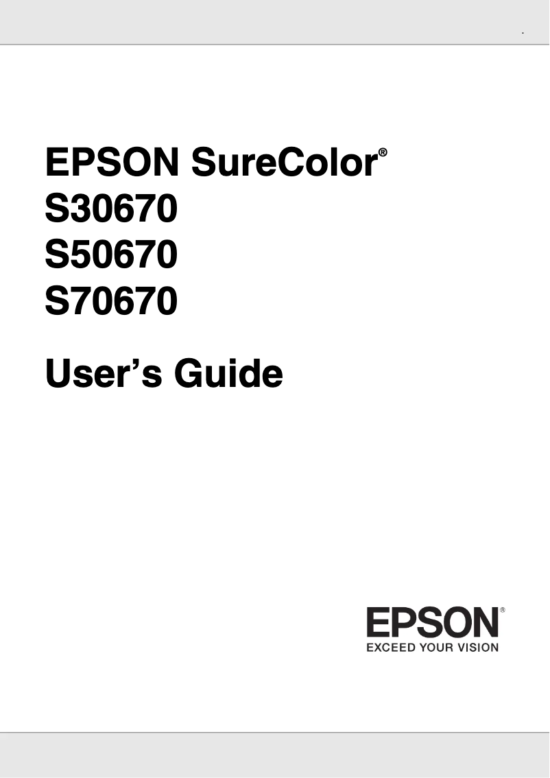 Page 1 de la notice Manuel utilisateur Epson SureColor S50675
