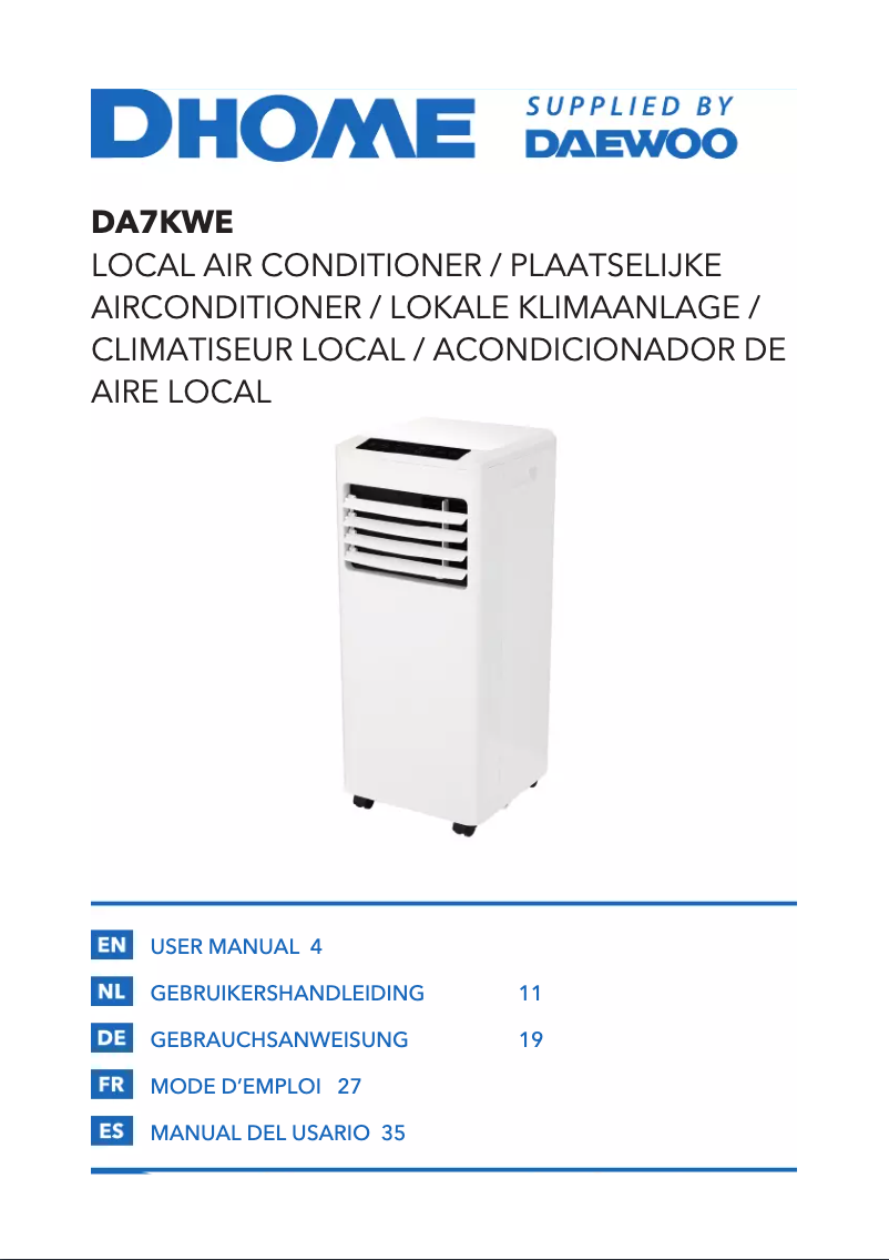 Image de la première page du manuel de l'appareil DA7KWE