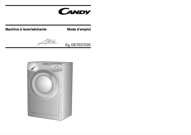 Page n°1 - Manuel utilisateur Candy GO W496D-47