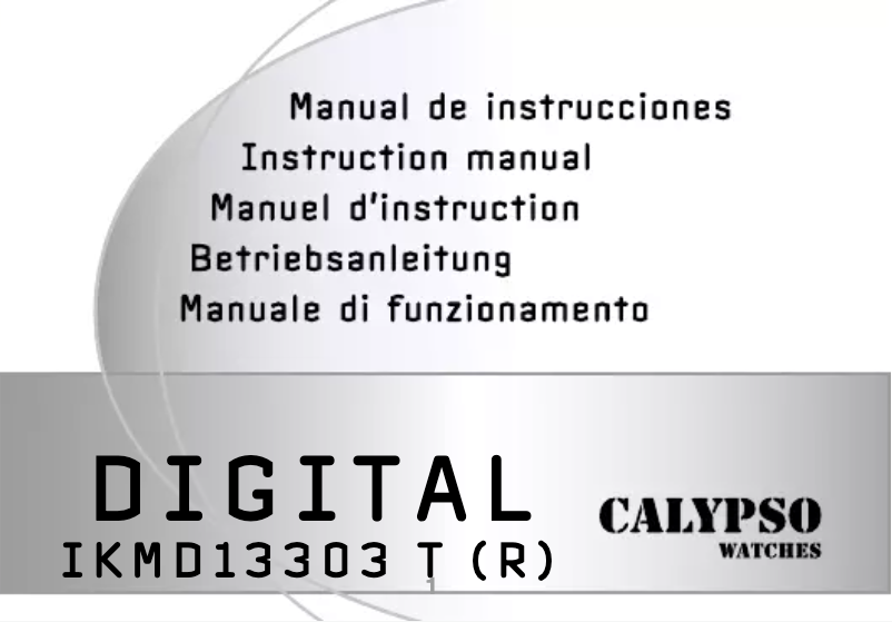 Page n°1 - Manuel utilisateur Calypso K5701
