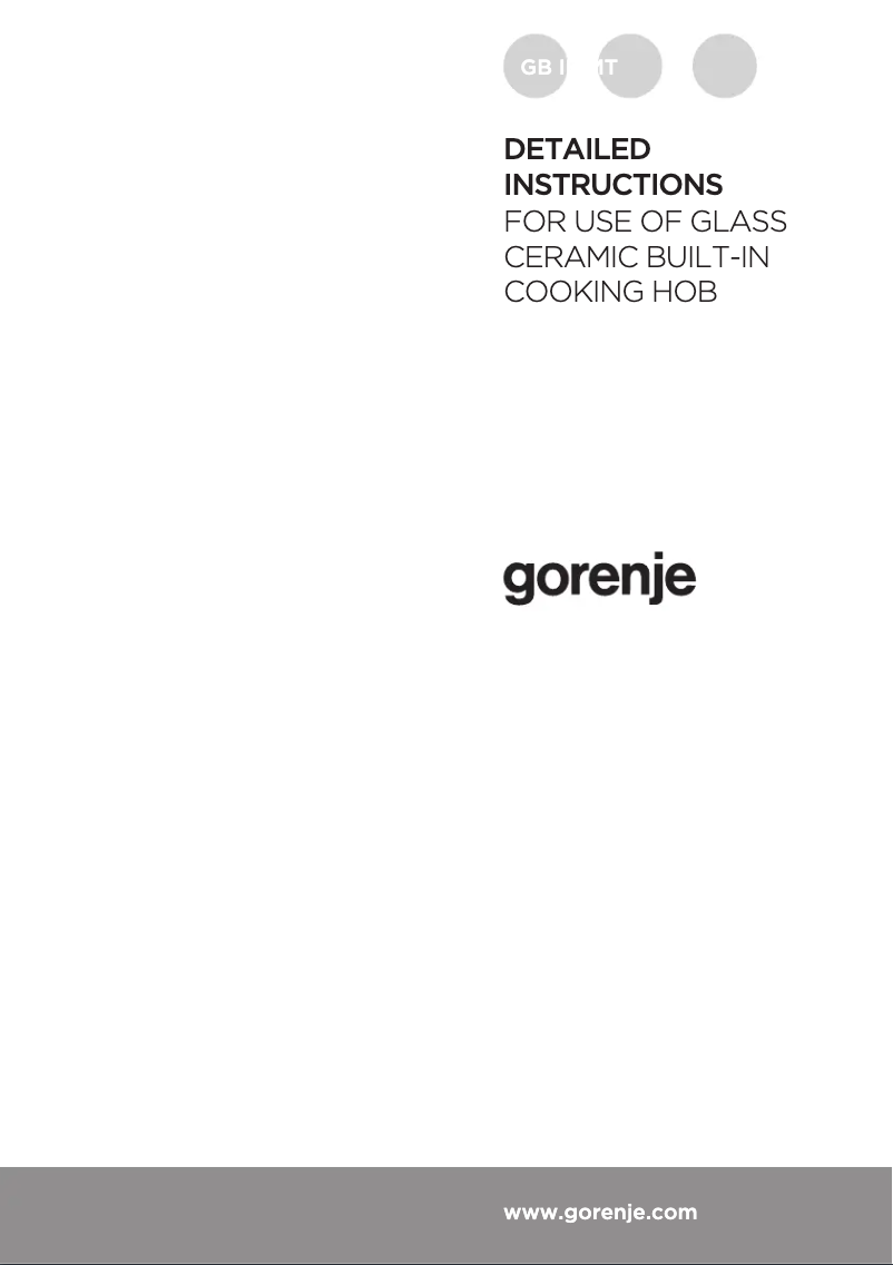 Page n°1 - Guide d'installation Gorenje ECT648BCSC