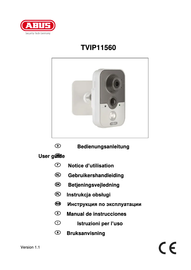 Page n°1 - Manuel utilisateur Abus TVIP11560