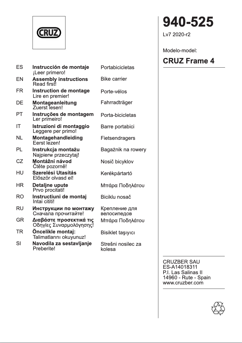 Image de la première page du manuel de l'appareil Frame 4