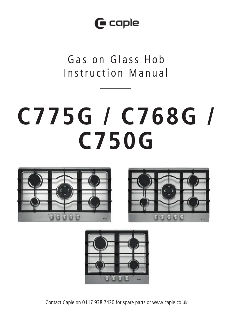 Page 1 de la notice Manuel utilisateur Caple C775G