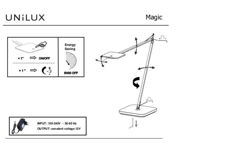 Page n°1 - Manuel utilisateur Unilux Magic