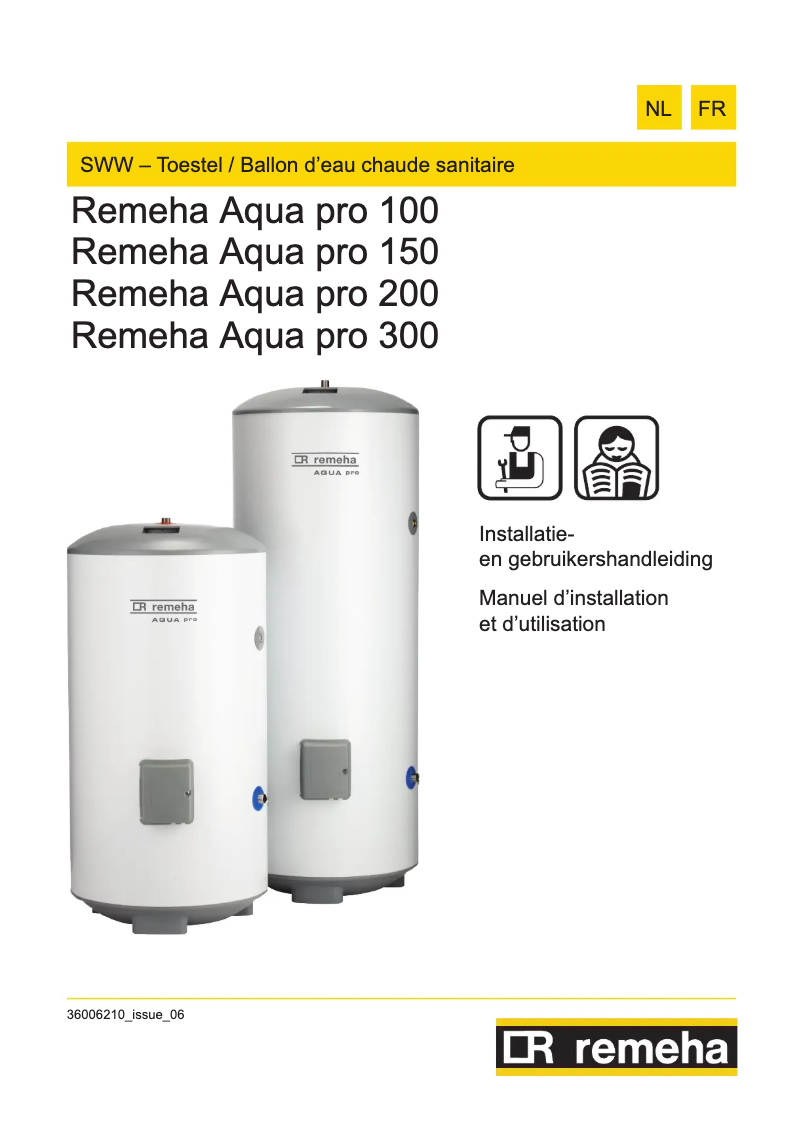 Page n°1 - Manuel utilisateur Remeha Aqua pro 150