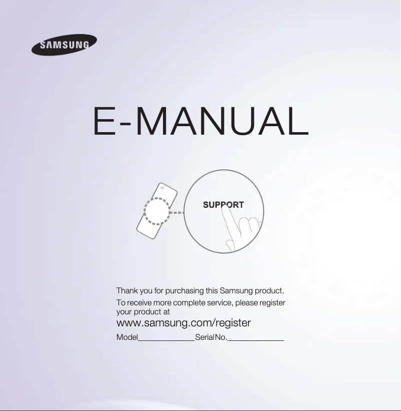 Page n°1 - Manuel utilisateur Samsung UN50ES6100F