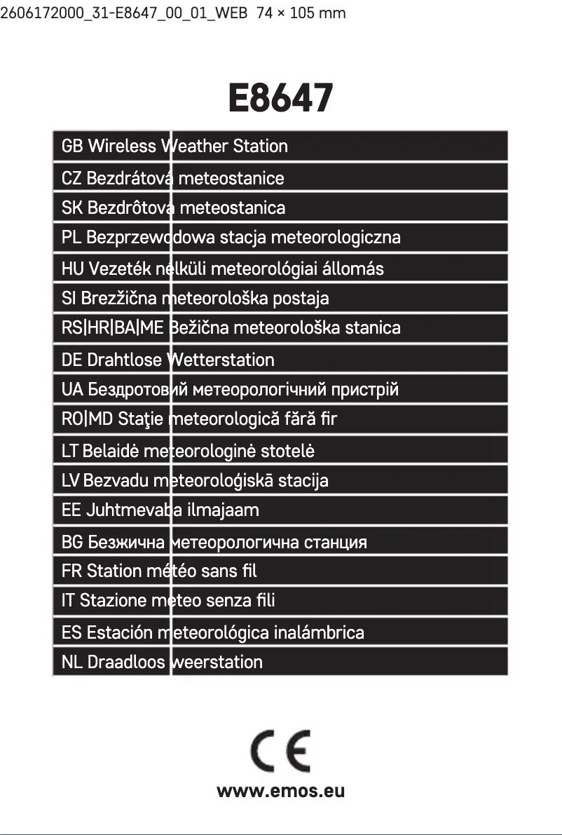Imagen de la primera página del manual del dispositivo E8647