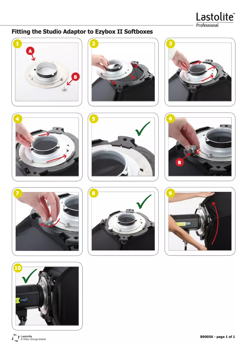 Page 1 de la notice Manuel utilisateur Lastolite LL LS2353N