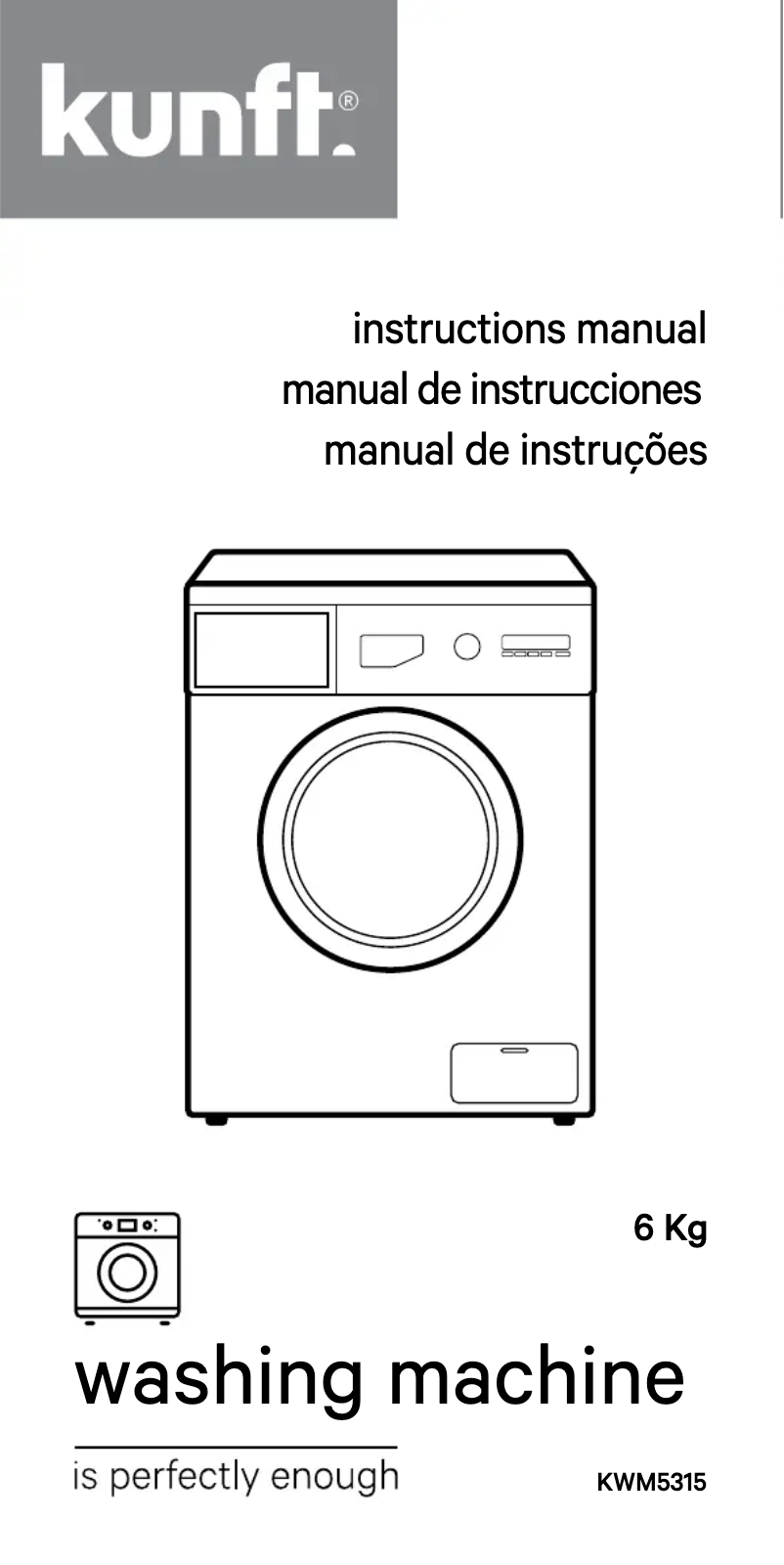 Página 1 del manual Manual de usuario Kunft KWM5315