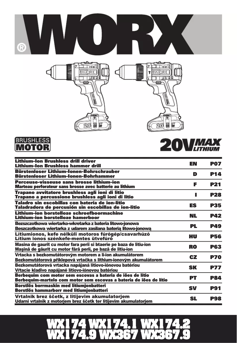 Page n°1 - Manuel utilisateur Worx WX367.9