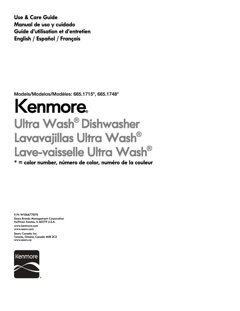 Page n°1 - Manuel utilisateur Kenmore 17489