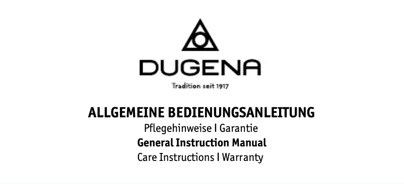 Página 1 del manual Manual de usuario Dugena Savonette