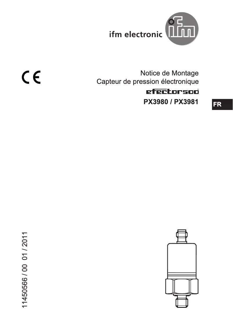 Page 1 de la notice Manuel utilisateur IFM PX3980