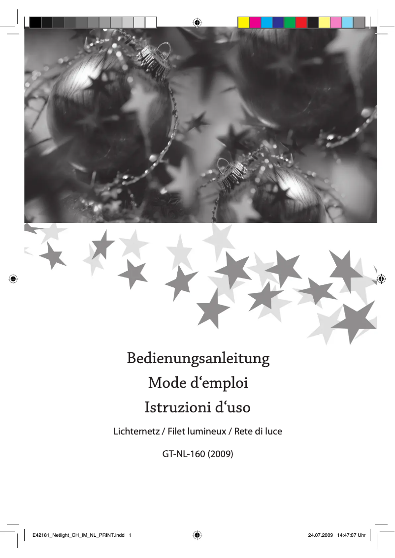 Image de la première page du manuel de l'appareil GT-NL-160