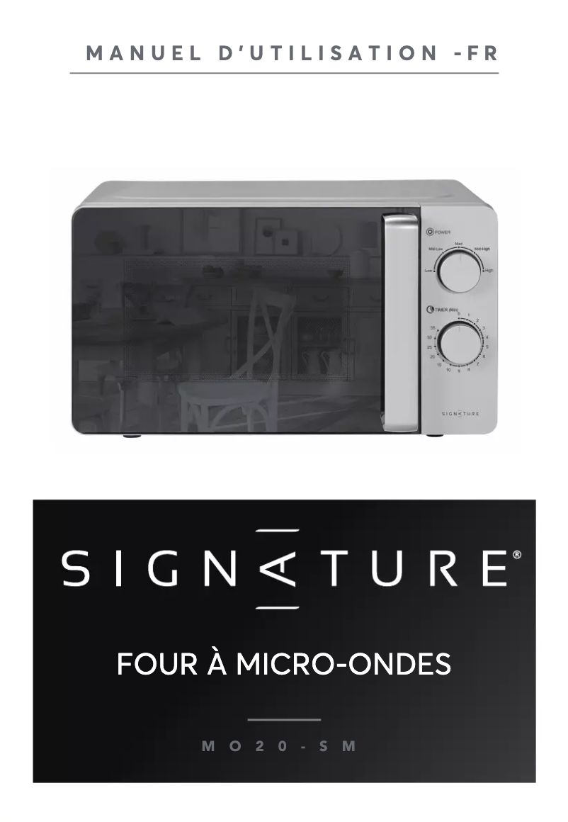 Page 1 de la notice Manuel utilisateur Signature MO20-SM