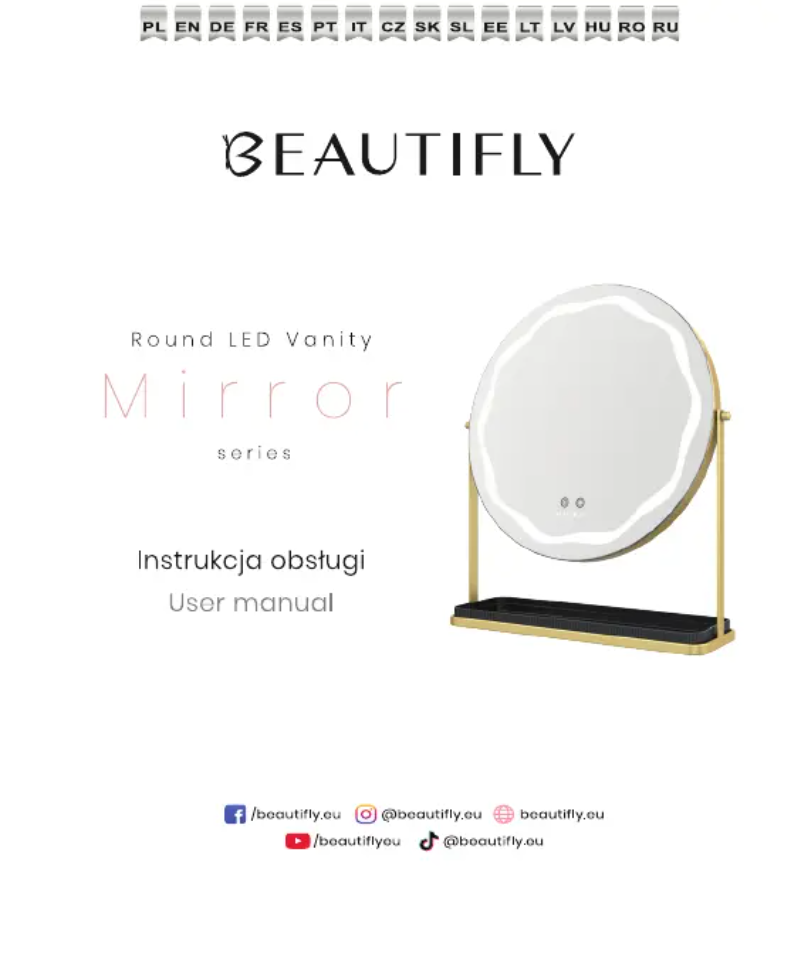 Image de la première page du manuel de l'appareil Round LED Vanity