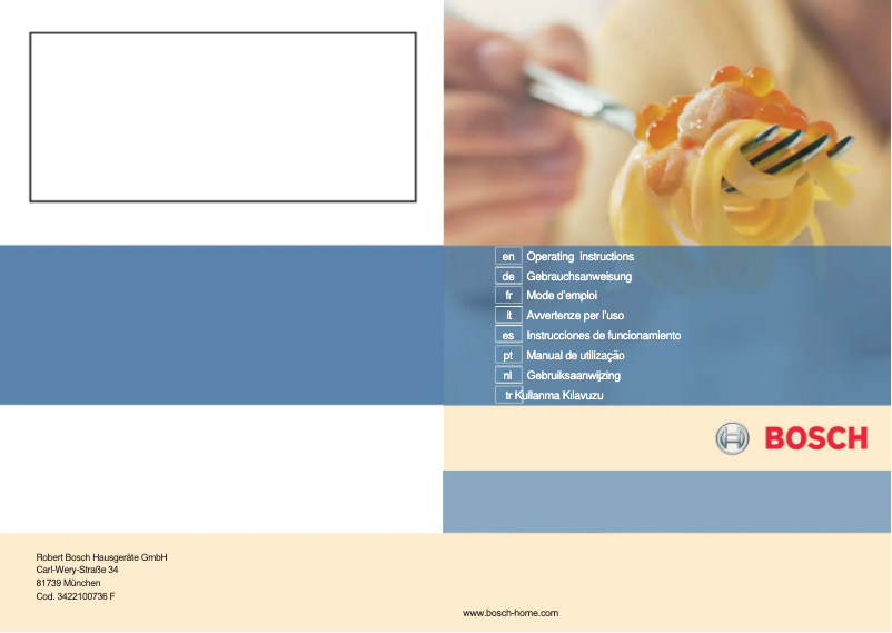 Page n°1 - Manuel utilisateur Bosch PCD615FEU