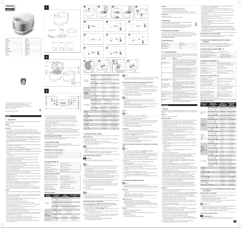 Page 1 of the manual User Manual Philips HD4713