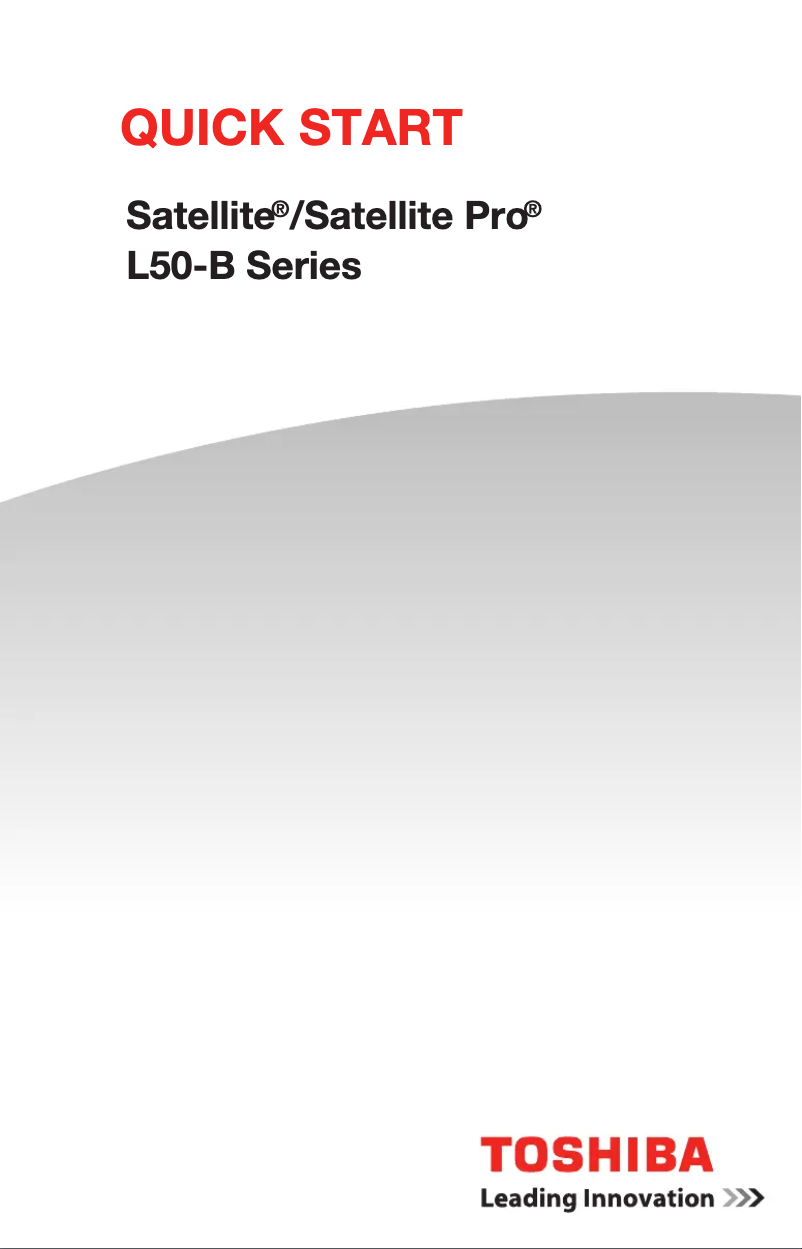 Image de la première page du manuel de l'appareil Satellite L55