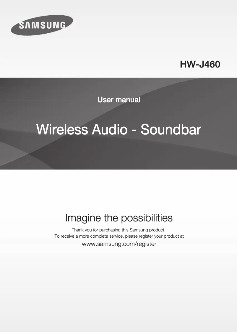 Image de la première page du manuel de l'appareil HW-J460