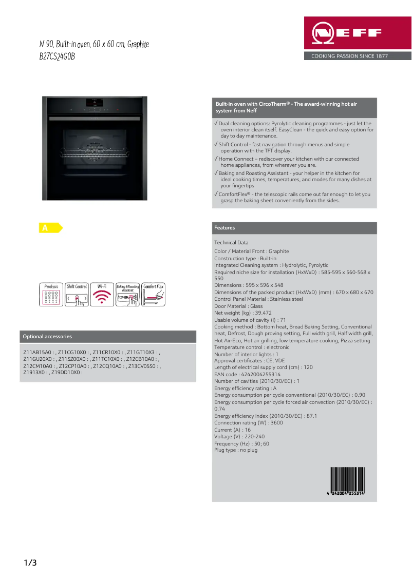 Image de la première page du manuel de l'appareil B27CS24G0B