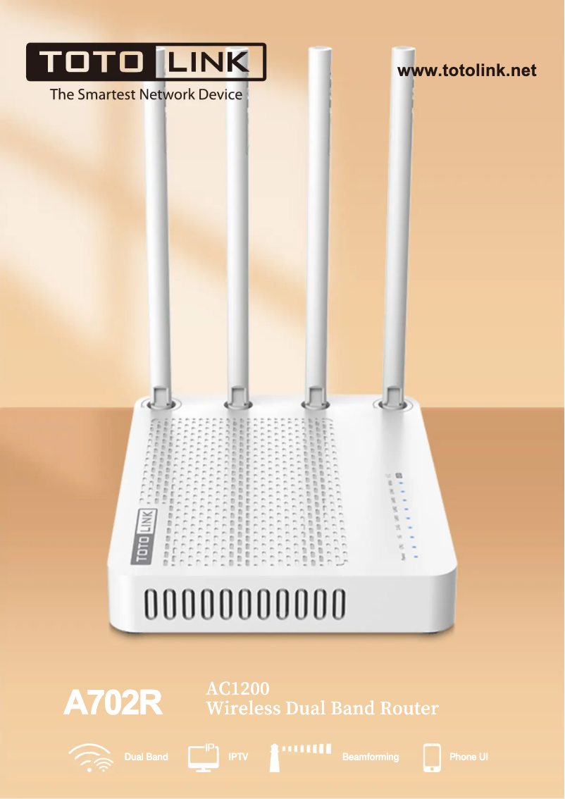 Page 1 de la notice Manuel utilisateur Totolink A702R